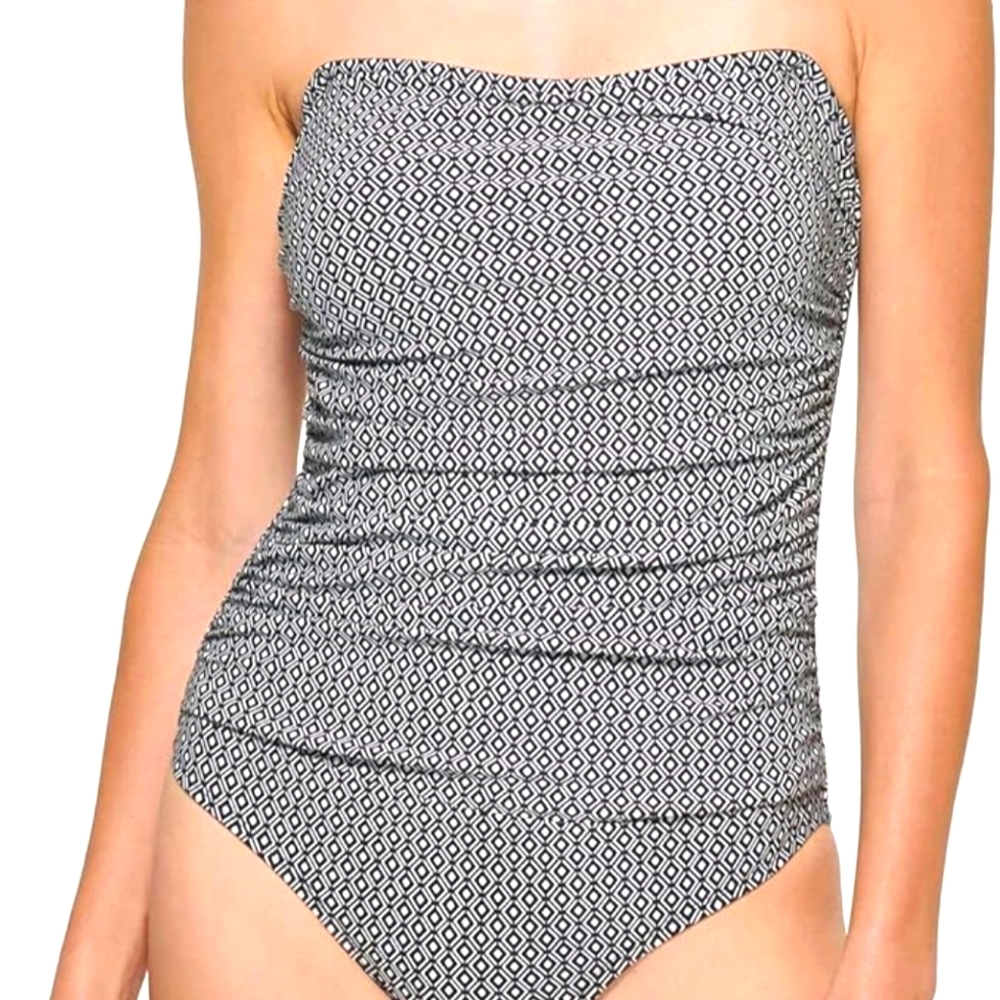 DKNY Women's One piece Bandeau Swimsuit Size M brand New